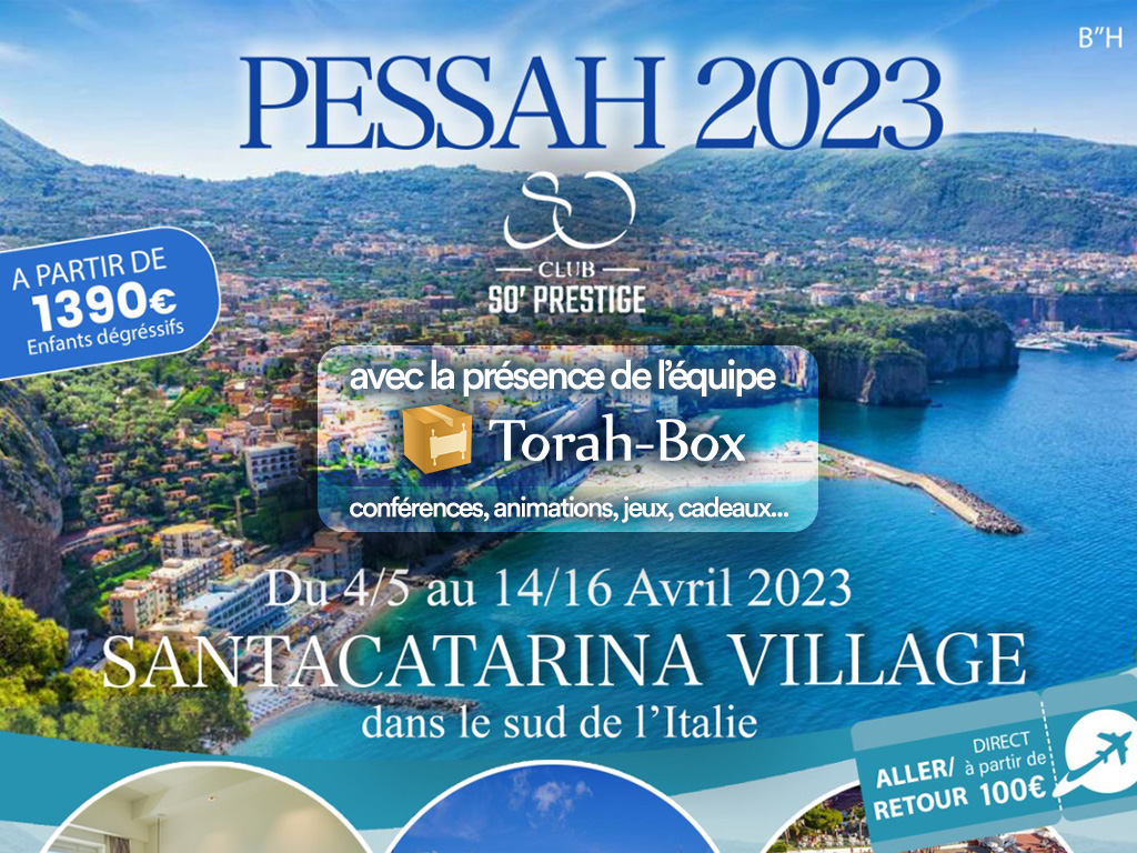 Pessa'h avec Torah-Box en Italie !!