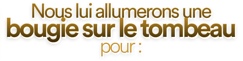 Nous allumerons une bougie