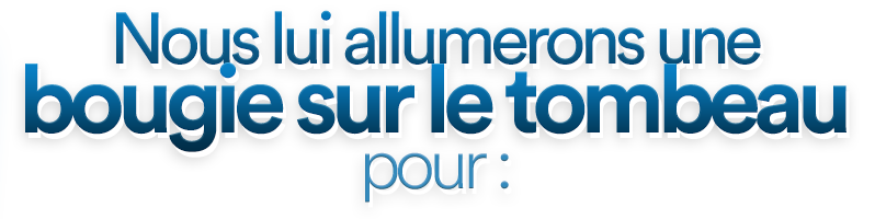 Nous allumerons une bougie